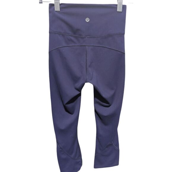 LULULEMON ATHLETICA In Movement Crop 'Everlux 19' In Aeon Size 2 - Picture 5 of 5